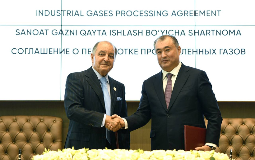 Руководители Gas Chemical Complex MTO Central Asia и  Air Products 25 мая подписали в Ташкенте Соглашение о строительстве объекта по переработке промышленных газов для завода по производству метанола