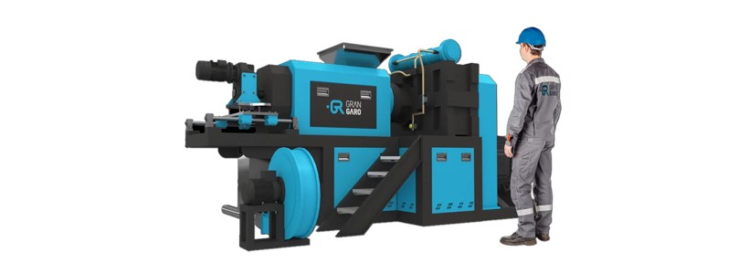 Отжимной пресс GRAN GARO для пушонки (пленочных отходов после мойки) с производительностью до 700 кг/ч