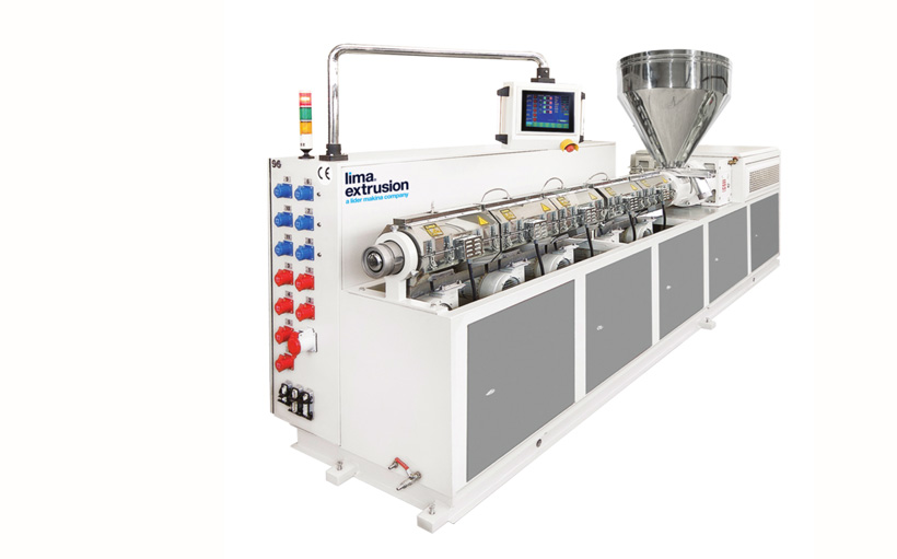 Одношнековый экструдер Lima Extrusion для производства труб и профилей из ПП, ПЭ, ПА, АБС