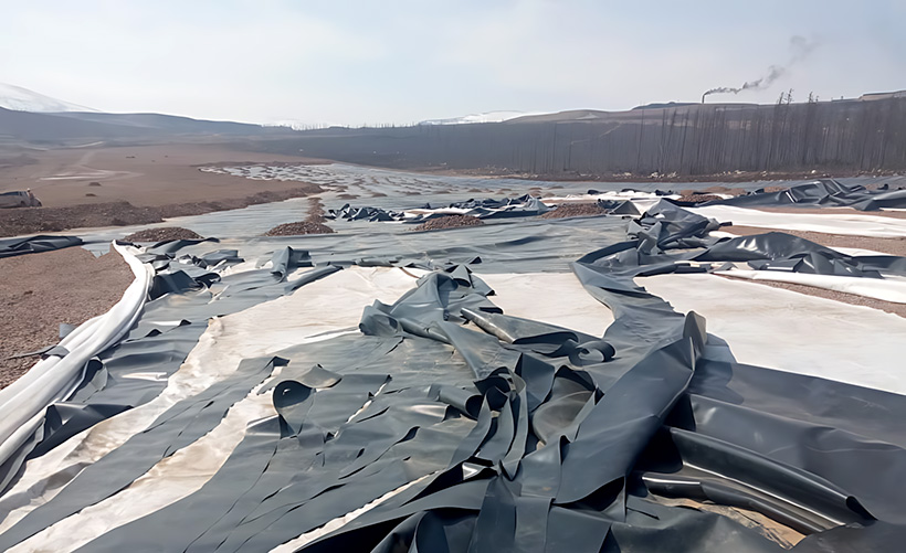 Геомембрана из полиэтилена высокой плотности толщиной 1,5 мм, «сертифицированная» по ГОСТу.