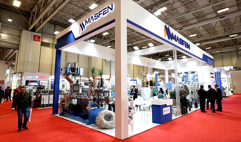 Стенд компании Masfen Makina на выставке оборудования для пластмасс и каучука