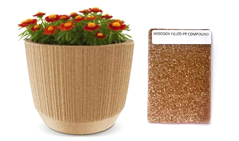 Полипропиленовый компаунд IPG, наполненный древесным волокном в натуральном цвете