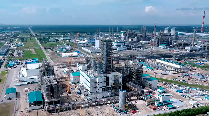 Строительство комплекса ДГП-2 по выпуску полипропилена на «ЗапСибНефтехиме» в Тобольске, июль 2026